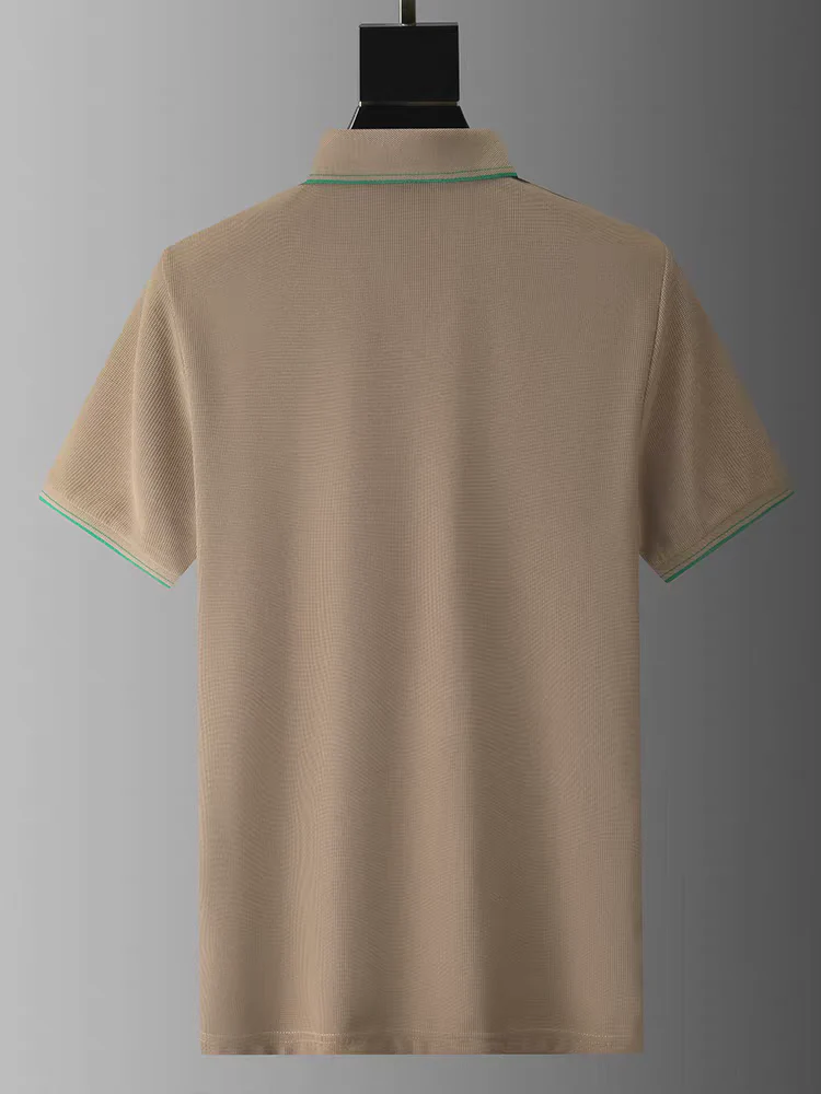 Ravicos Premium White Polo T-Shirt with Green Contrast | Men's Cotton Regular Fit Half Sleeve Polo