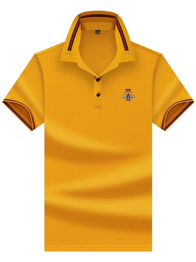 Ravicos Premium Mustard Yellow Polo T-Shirt | Men's Cotton Regular Fit Half Sleeve Polo