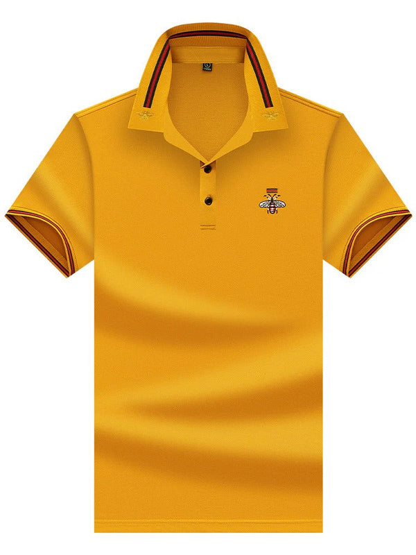 Ravicos Premium Mustard Yellow Polo T-Shirt | Men's Cotton Regular Fit Half Sleeve Polo