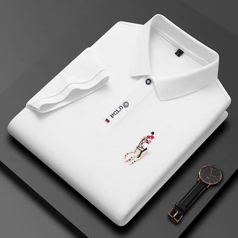 Ravicos Premium White Polo T-Shirt | Men's Cotton Regular Fit Half Sleeve Polo