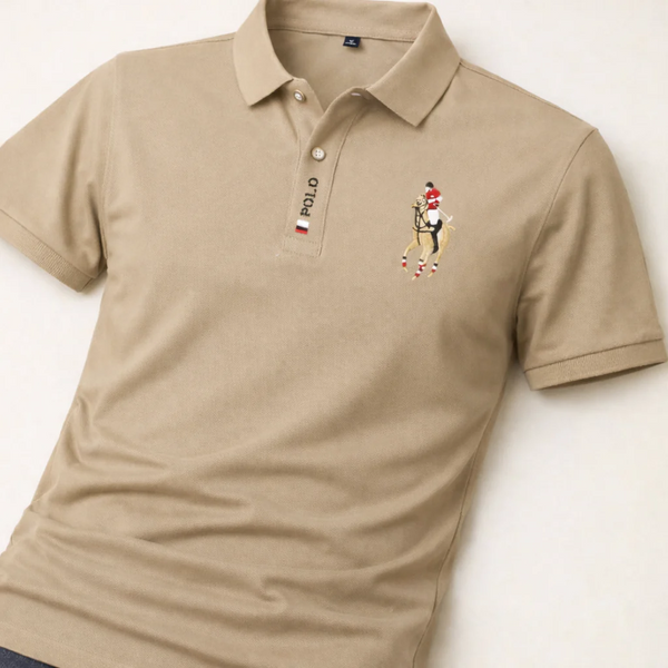 Ravicos Premium Beige Polo T-Shirt | Men's Cotton Regular Fit Half Sleeve Polo